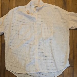 Madewell White Casual Button Down Shirt